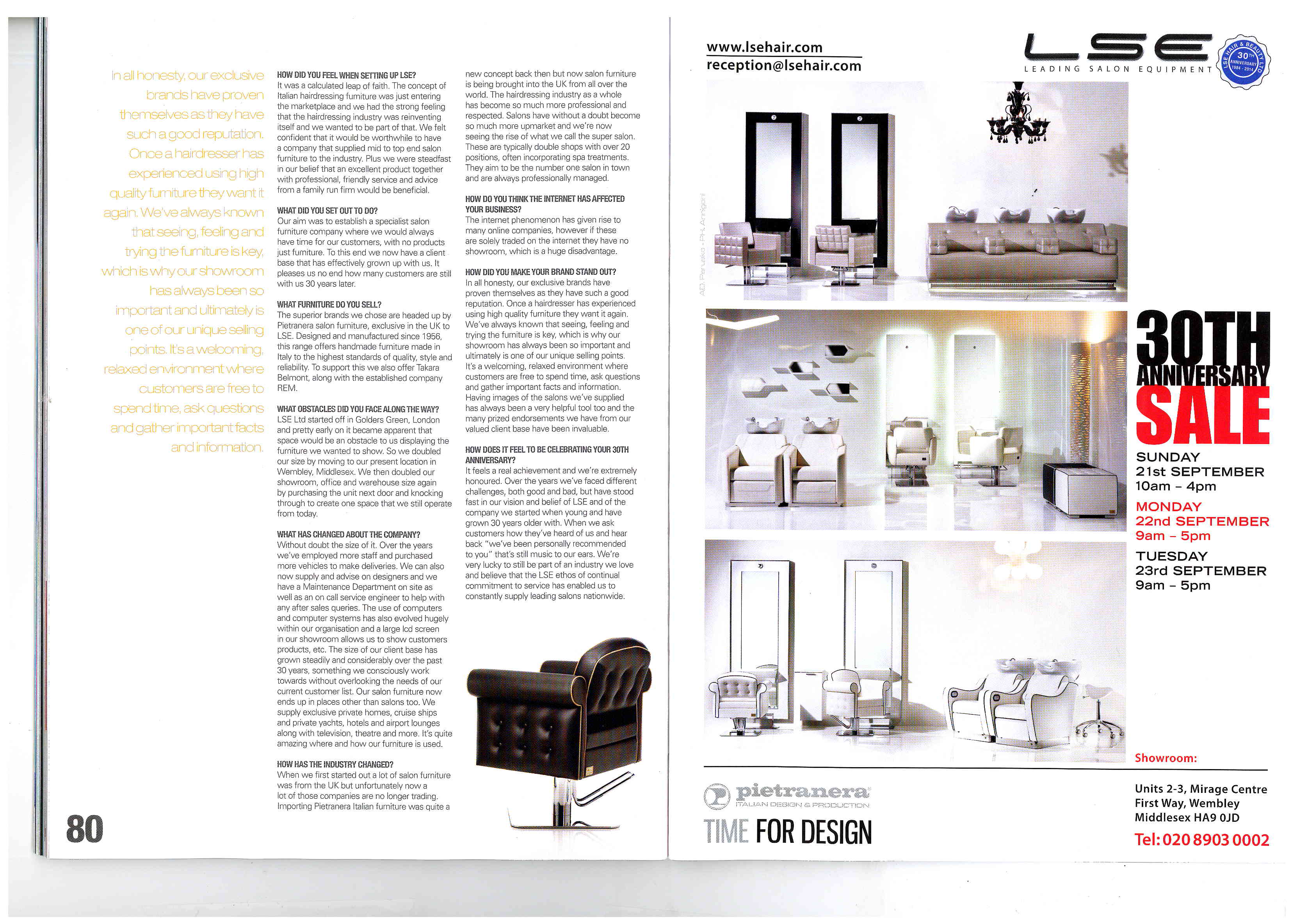 Salon Business Celebrates Pietranera In Uk Showing The Londra